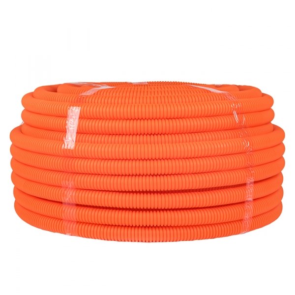 EKF PROxima Труба гофр. ПНД Plast с зондом d25мм (75м.) оранжевая