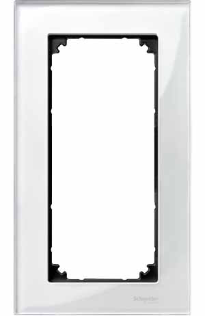 Купить SE Merten SM M-Elegance Стекло Белое Рамка 2-ая без перегородки MTN404819