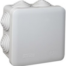 PE Коробка распределительная, квадратная, 7 вводов, IP55, 80x80x50мм PE 120 080
