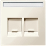 Купить SE Merten SM Беж Центральная плата 2-ая для модулей штепсельных разъемов с полем для надписи и пылез. шторками MTN4564-0344