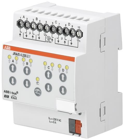 ABB KNX JRA/S 4.230.2.1 Активатор жалюзи 4-канальный с ручным упр., 230В 2CDG110121R0011