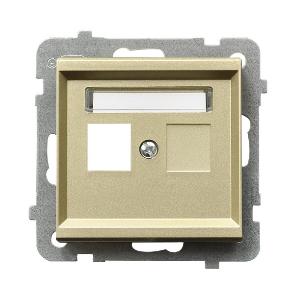Ospel Sonata Шампанский золотой Накладка компьютерной розетки 1-й, без рамки GPK-1R/p/39