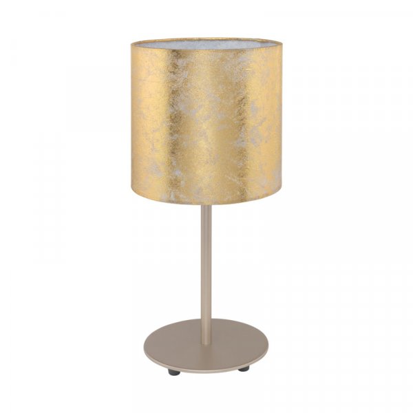 Eglo 97646 Настольная лампа VISERBELLA, 1х60W (E27), 180, H400, основа ?150, cталь, шампань / текстиль