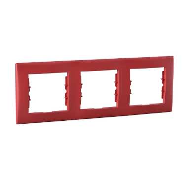 Купить SE Sedna Красная Рамка 3-ая горизонтальная SDN5800541