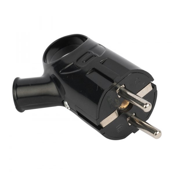 EKF PROxima Вилка с кольцом с/з черн. 16А 250В