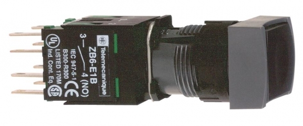 Купить SE XB4 Кнопка с возвратом 16мм черная квадратная XB6DA25B