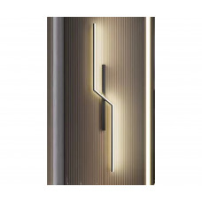 Kink Light 08411-100L,19(3000K) Бра Твист черный (левое) w15 h100 Led 17W (3000K)