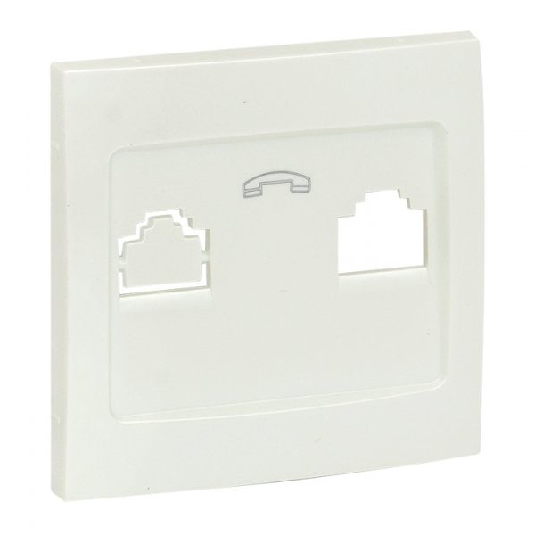 EKF PROxima Валенсия лицевая панель розетки Phone 1-местная жемчуг