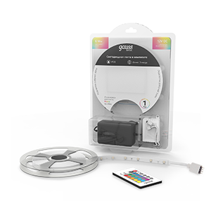 Gauss Лента Basic в комплекте 12V 6W/m 390lm/m RGBW IP20 LED 3m 1/50 BT010