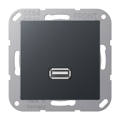 JUNG Мультимедиа разъём, матовый антрацит MAA1122ANM