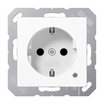 JUNG SCHUKO-розетка с индикацией, белый ABA1520KOWW