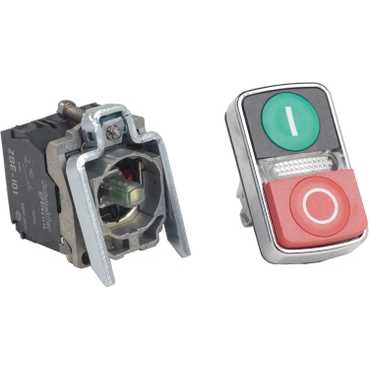 Купить SE XB4 Кнопка 22мм двойная с маркировкой + LED XB4BW73731G5