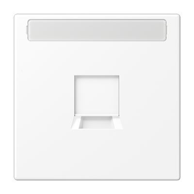 JUNG LS 990 Белый матовый Плата для одного модуля с полем для надписи, фиксация защёлкиванием LS1969-15NAWEWWM