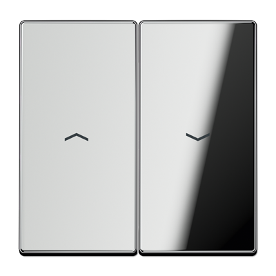 JUNG LS 990 Блестящий хром Клавиша 2-ая жалюзийная GCR2995P