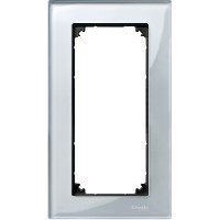 Купить SE Merten SM M-Elegance Стекло Серебро Рамка 2-ая без перегородки MTN4025-3260