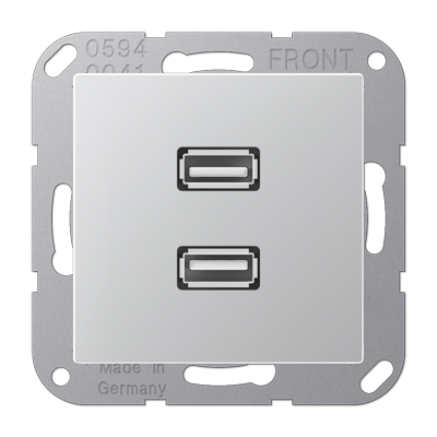 JUNG Мультимедиа разъём, алюминий MAA1153AL