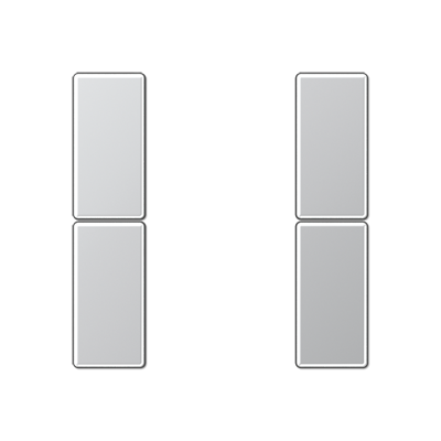 JUNG комплект накладок 2гр алюминий A502TSAAL