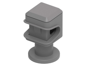 OSTEC Держатель пластиковый для круглых проводников 8 мм, М6, коричневый, пластик