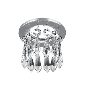 Gauss Светильник Brilliance Gu5.3 1/30 кристалл/хром PT003