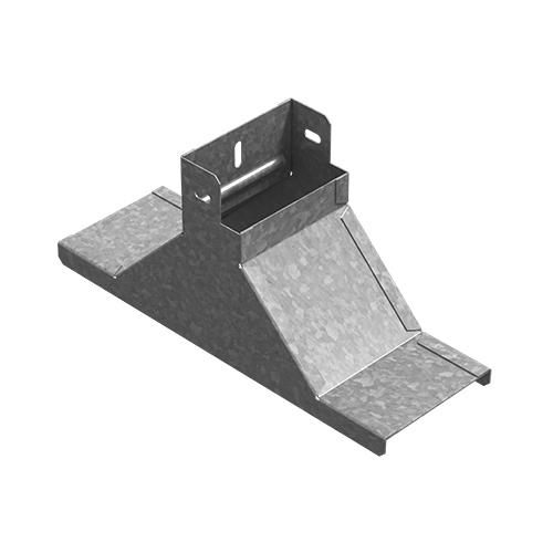 OSTEC Крышка-ответвитель вертикальный к лотку 200х50, толщ. 1,0 мм, Сендзимир цинк