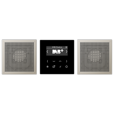 JUNG Смарт радио DAB+, стерео черный/нержавеющая сталь DABES2