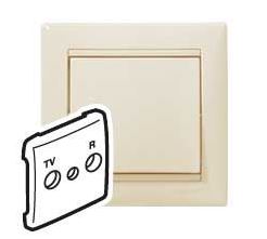 Купить Legrand Valena Крем Накладка TV-FM розетки (стандарт Hirshman) 774342