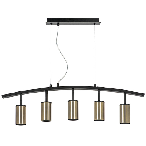 Lightstar LR735315 Люстра RULLO 5х50W GU10 ЧЕРНЫЙ/БРОНЗА (571735+214431-5), шт