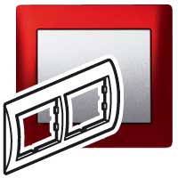 Купить Legrand Galea Life Красный Металл/Magic Red Рамка 2-я гориз 771902