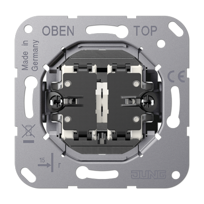 JUNG LS1912 Механизм двухклавишный, крепление винтами, без монтажных лапок K505EU
