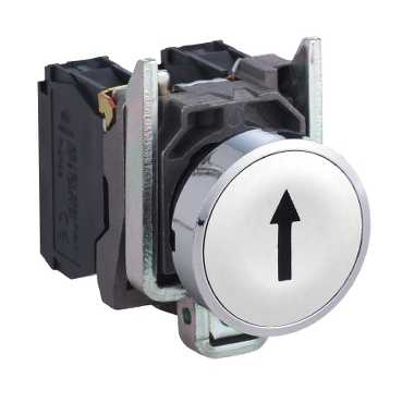 Купить SE XB4 Кнопка 22мм белая с возвратом 1НО "UP ARROW" XB4BA3341