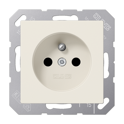 JUNG Розетка франко-бельгийской системы слоновая кость, защита от детей A1520FKI