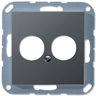 JUNG крышка для 2-х гнезд, матовый антрацит A562-2BFANM