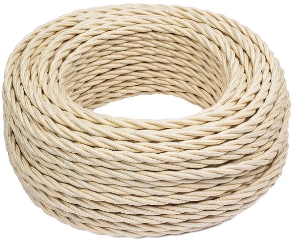 BIRONI Песочное золото матовый Витой провод 3*0,75 10м B1-432-719-10