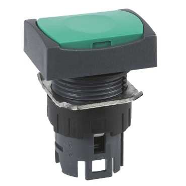 Купить SE Кнопка плоская прямоугольная зеленая ZB6DA3