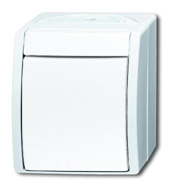 ABB BJE Ocean Альпийский белый Переключатель 1-клавишный накладной IP44 2CKA001085A1632