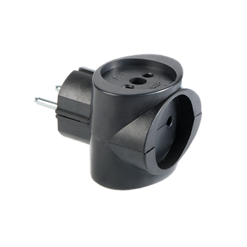 ФАZA Адаптер / Разветвитель (РФ) Разветвитель АП-3-К черный, тройник, куб .1007292