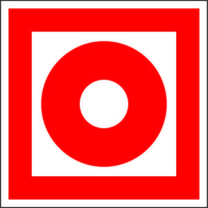 Белый свет Знак безопасности PS-33336.F10"Кнопка включения установок пожарной автоматики" a17988