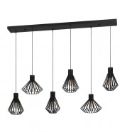 Eglo 390126 Подвесной потолочный светильник HL/6 E27 black 'BASIDANO'