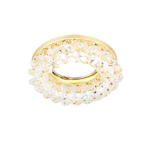 Gauss Светильник Brilliance Gu5.3 1/30 кристалл/золото CR044