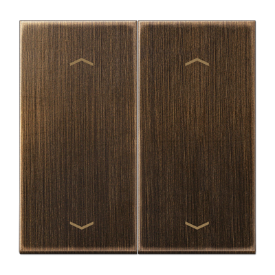 JUNG Клавиша для KNX кнопки, 2 группы, с символами "стрелки" металл латунь Antik ME102PAT