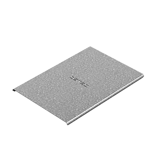 OSTEC Крышка к повороту вертикальному вниз левому/правому к лотку 100, толщ. 1,0 мм, Сендзимир цинк