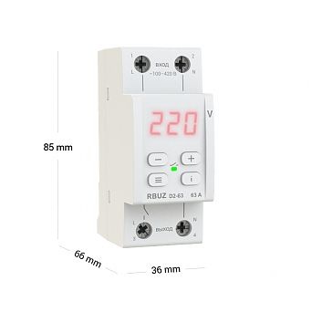 Купить Welrok D2-63 red Реле напряжения 63 А (max 80 A) 13 900 ВА