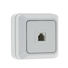 EKF PROxima Розетка Phone 1-мест. бел. Рим
