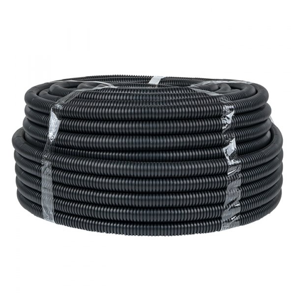 EKF PROxima Труба гофр. FRHF с зондом d25мм (75м) черная Plast