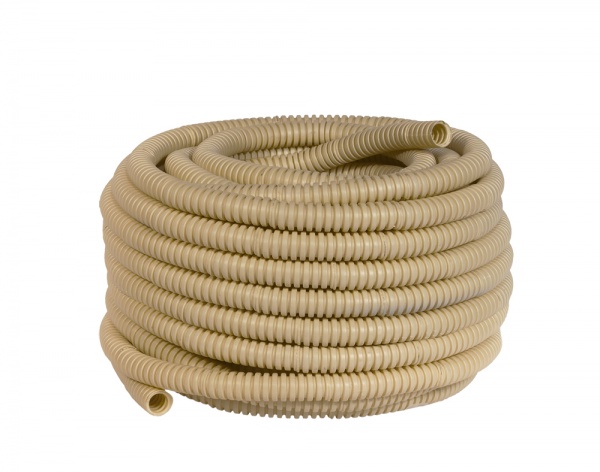 EKF PROxima Труба гофр. ПВХ Plast с зондом под светлое дерево d20мм (25м.)