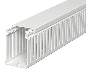 Купить OBO Bettermann Кабель-канал перфорированный распределительный LKVH N 75x50x2000 мм светло-серый RAL7035 6178556