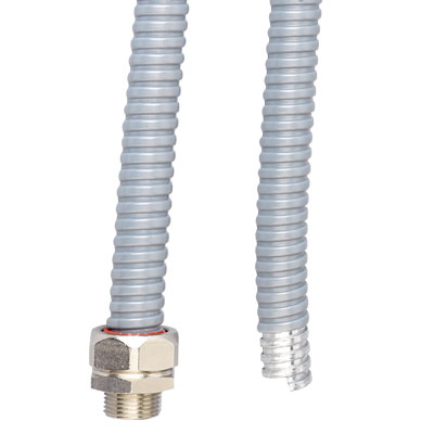 Купить DKC Металлорукав DN 26мм в герм. ПВХ изоляции в оплетке из оцинкованной стали, Dвн 26,5 мм, Dнар 31,5, 25 м