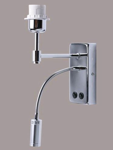 Купить MW-Light 634020802 Бра Сити 1х60W E27 + 1х1W LED 220V  хром (без абажура)