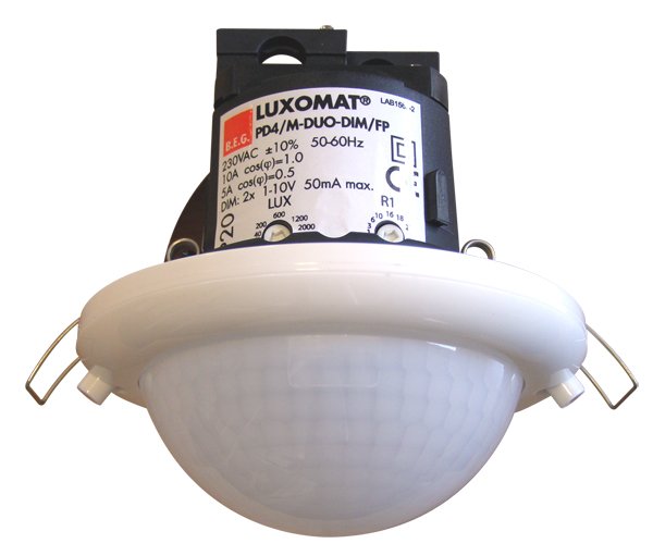 BEG Белый Датчик присутствия потолочный 360°, двухканальный, с фукцией диммирования 1-10V IP20 92272