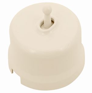 BIRONI Лизетта Пластик Песочное золото Выключатель 1-кл (тумблерный) B1-230-24-PB